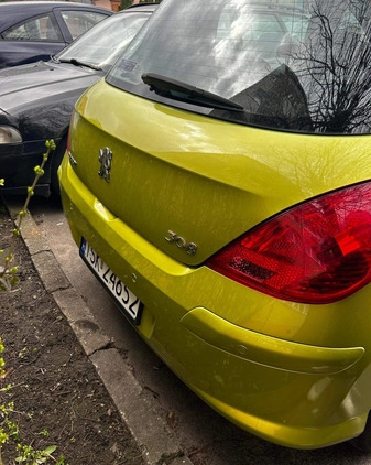 Peugeot 308 cena 12500 przebieg: 211000, rok produkcji 2007 z Inowrocław małe 79